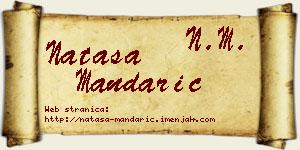 Nataša Mandarić vizit kartica